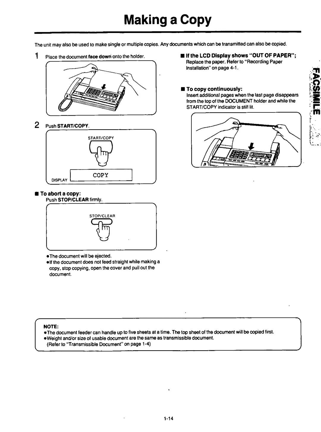 Panasonic KXF120 manual 