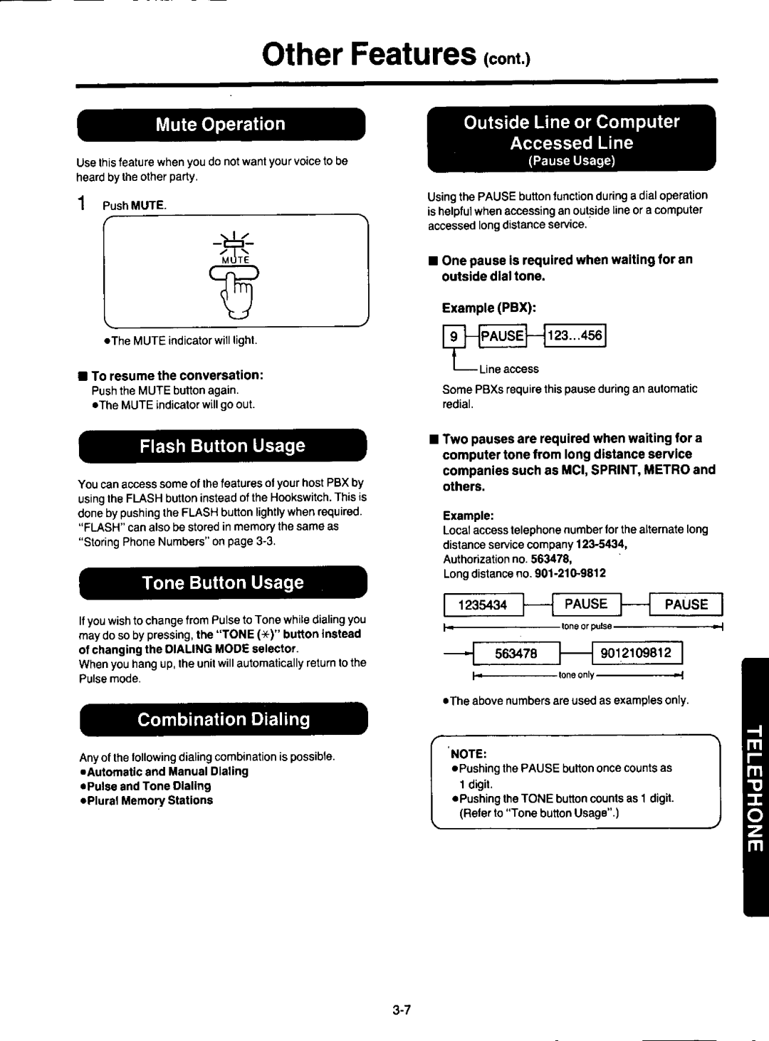 Panasonic KXF120 manual 