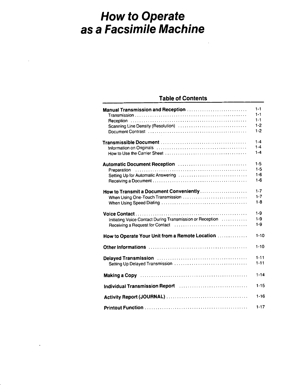 Panasonic KXF120 manual 