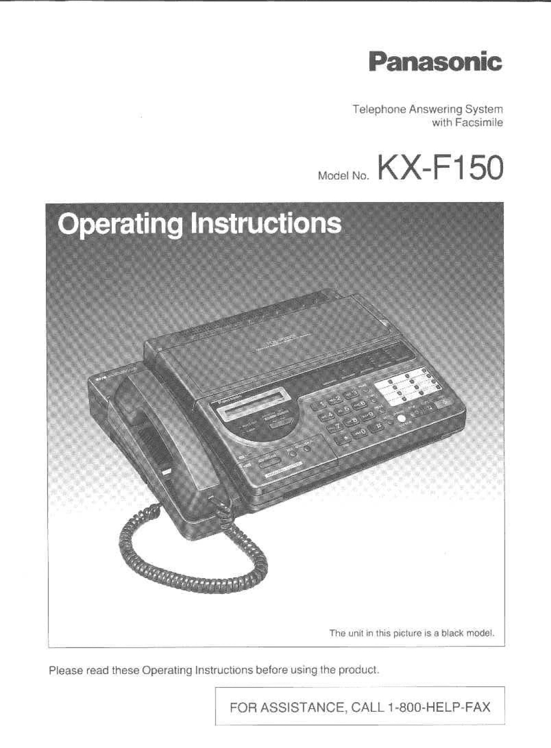 Panasonic KXF150 manual 