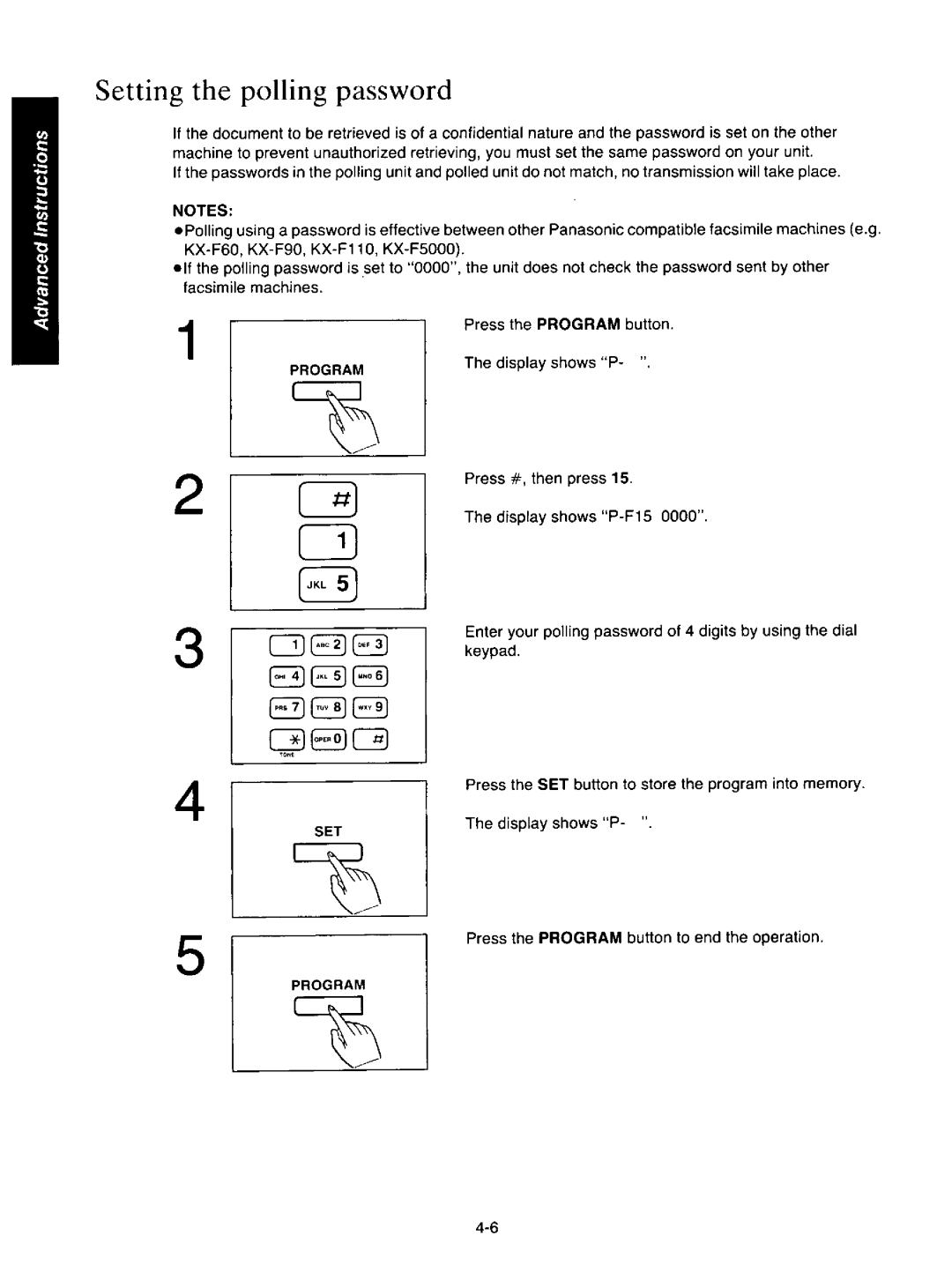 Panasonic KXF150 manual 