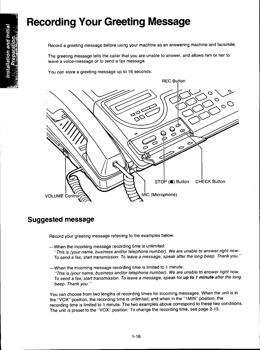 Panasonic KXF280, KX-F280C manual 