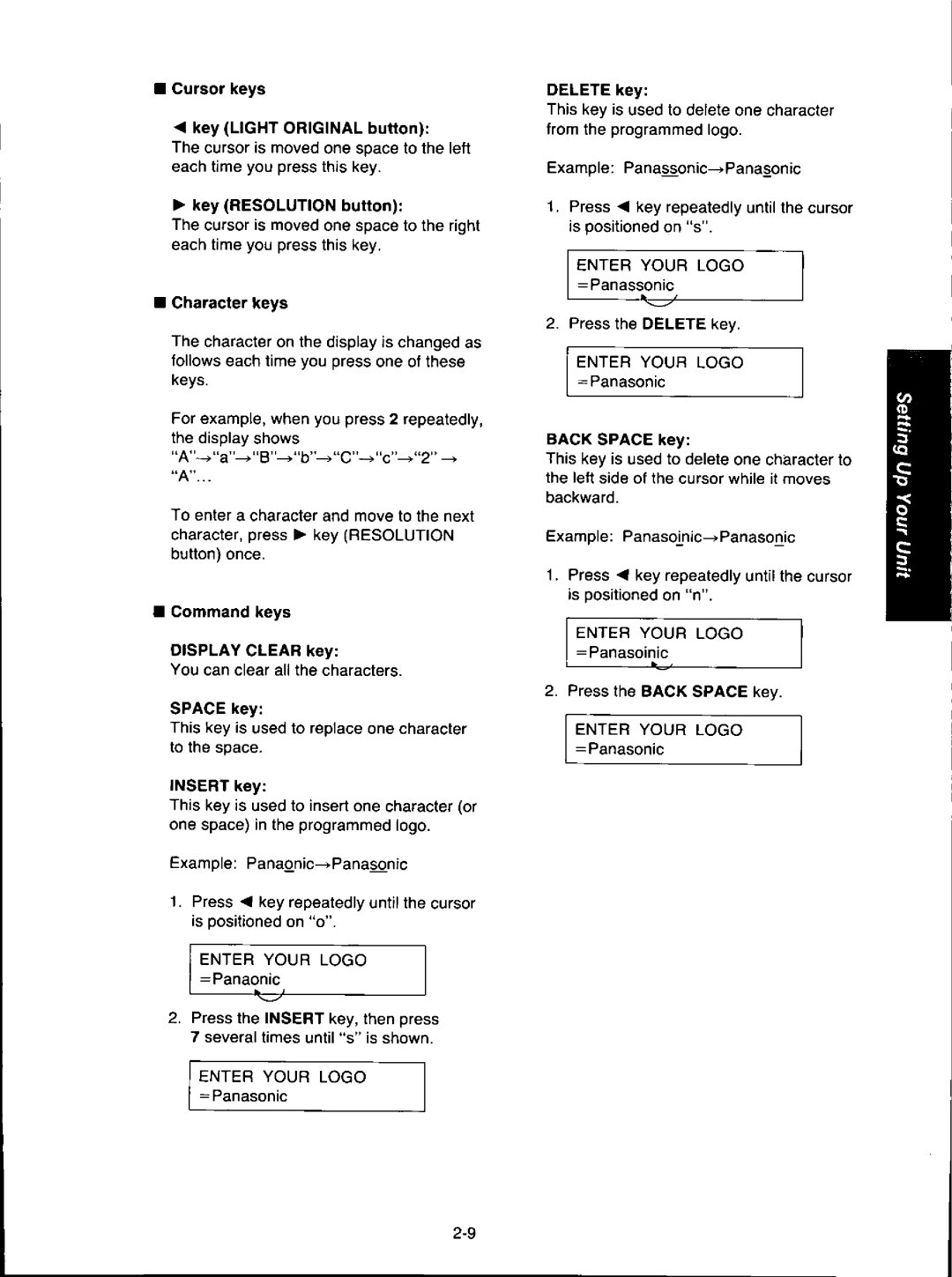 Panasonic KX-F280C, KXF280 manual 