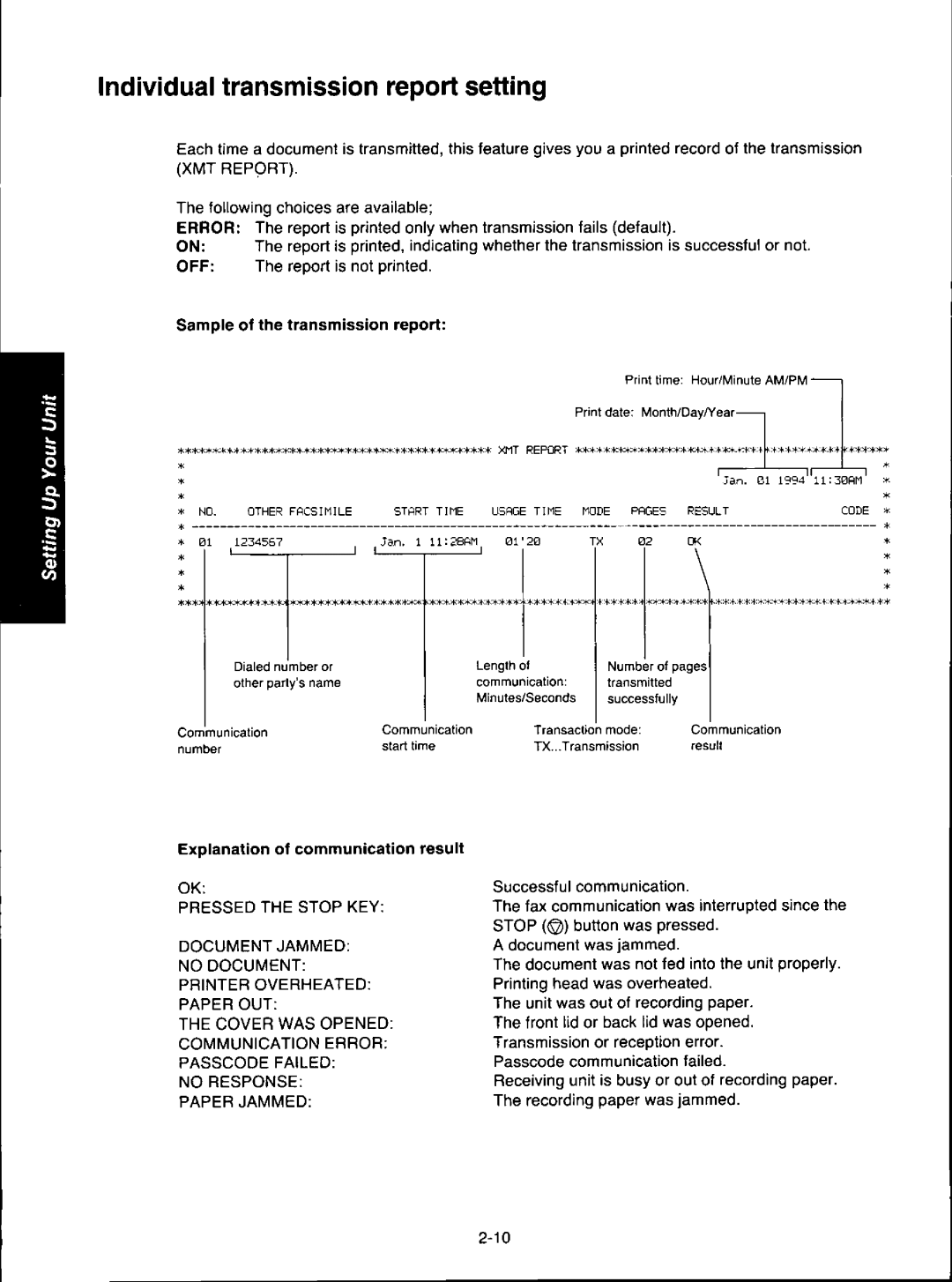 Panasonic KXF280, KX-F280C manual 