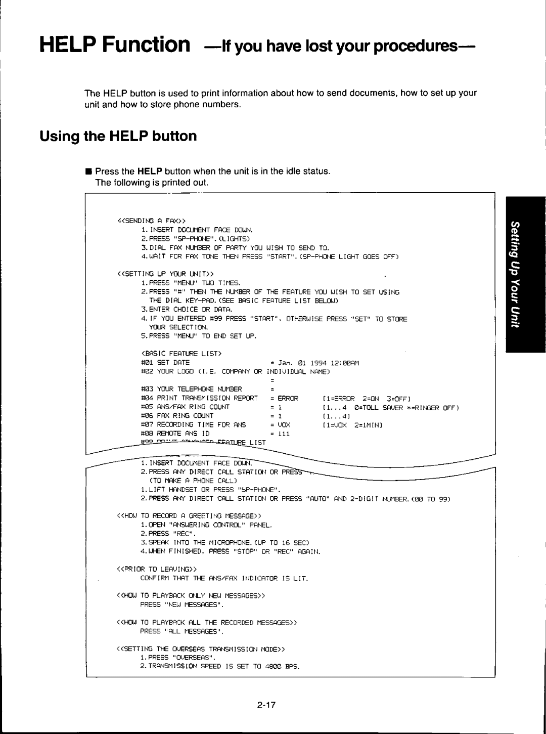 Panasonic KX-F280C, KXF280 manual 