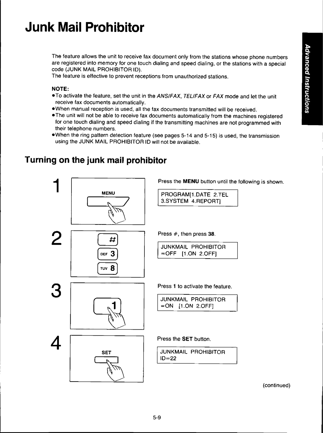 Panasonic KX-F280C, KXF280 manual 