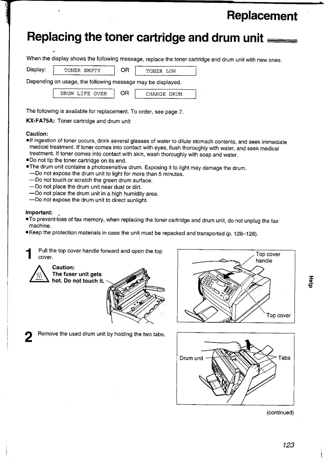 Panasonic KXFLM600AL, KXFLM600NZ manual 