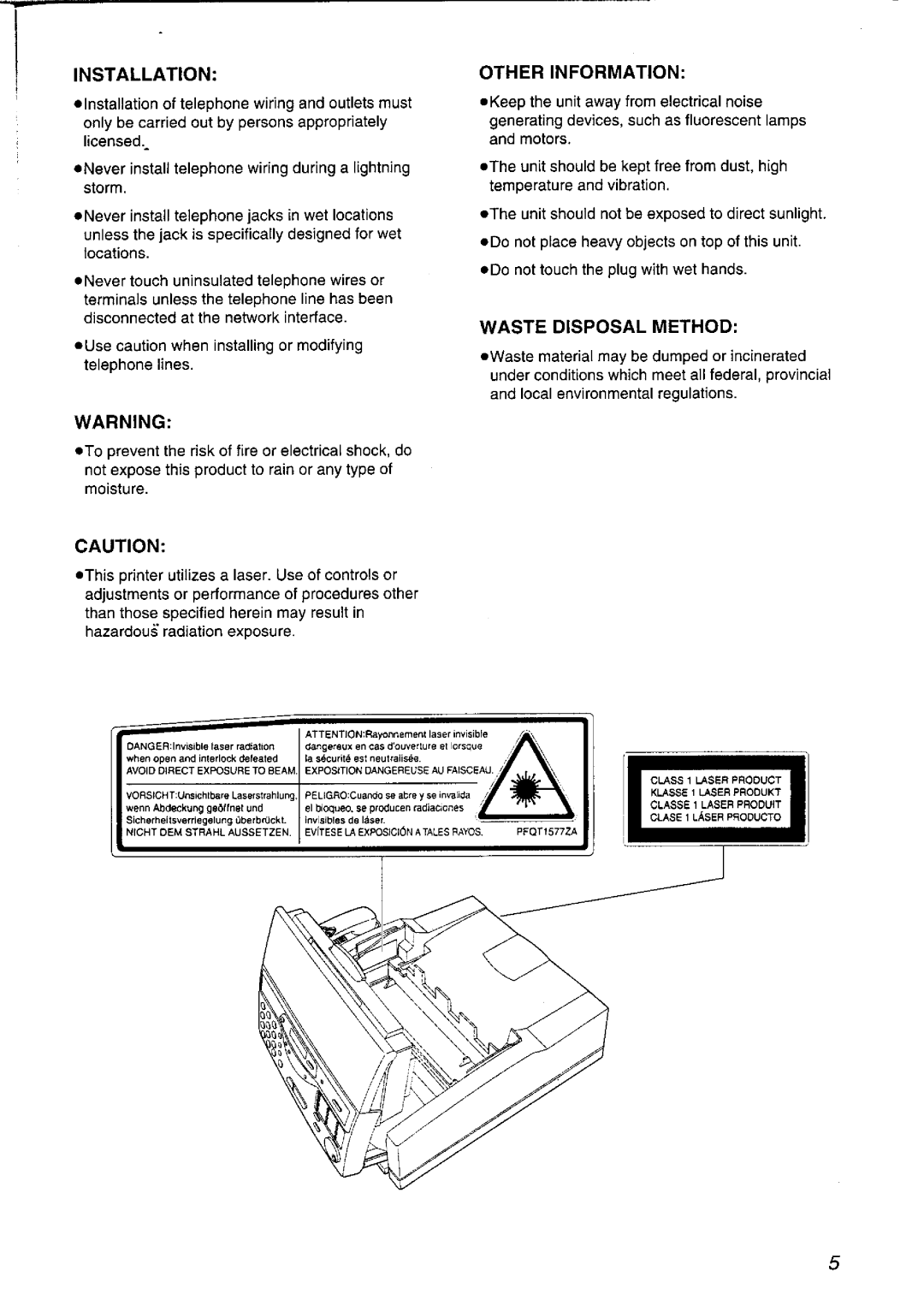 Panasonic KXFLM600AL, KXFLM600NZ manual 