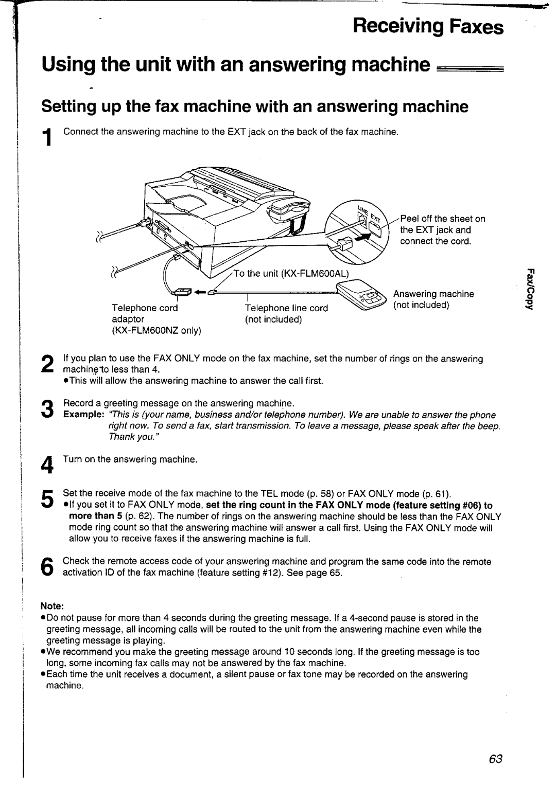 Panasonic KXFLM600AL, KXFLM600NZ manual 