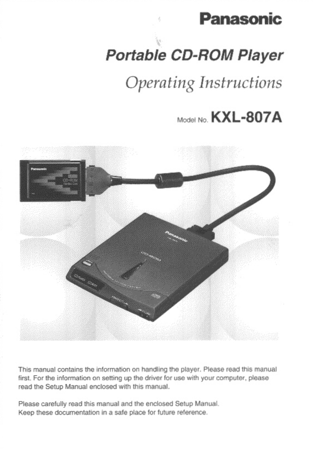 Panasonic KXL-807A manual 