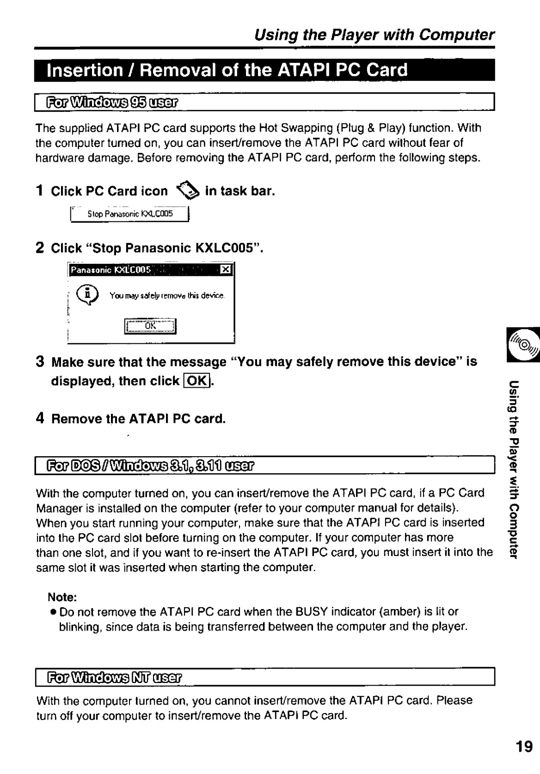 Panasonic KXL-807A manual 