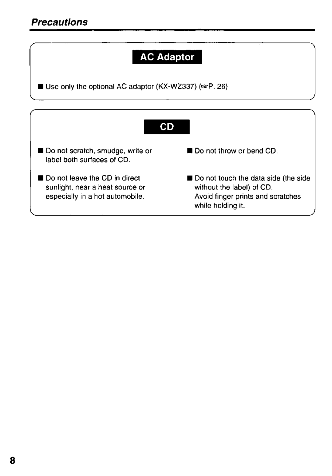 Panasonic KXL-807A manual 