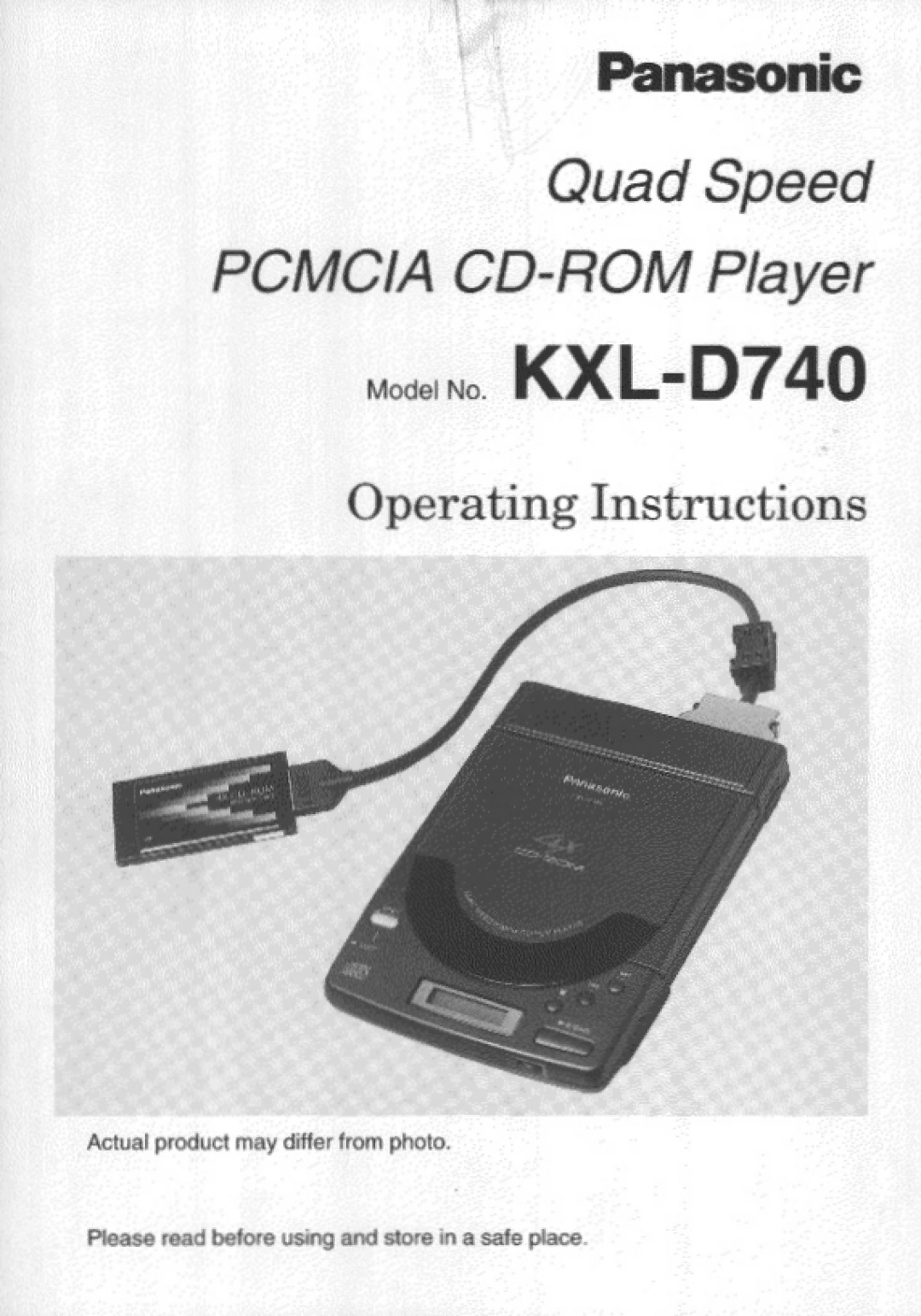 Panasonic KXL-D740 manual 