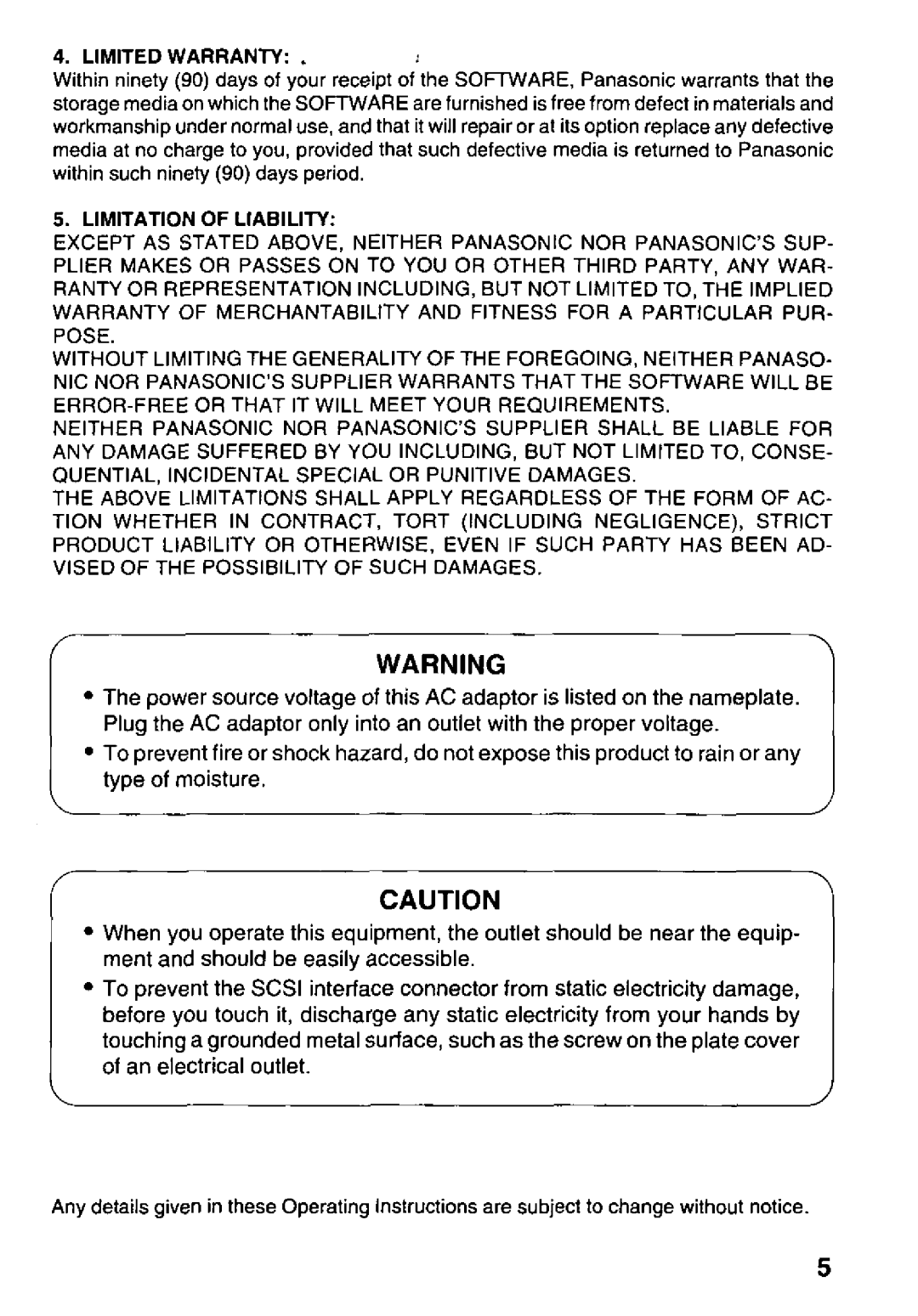 Panasonic KXL-D740 manual 