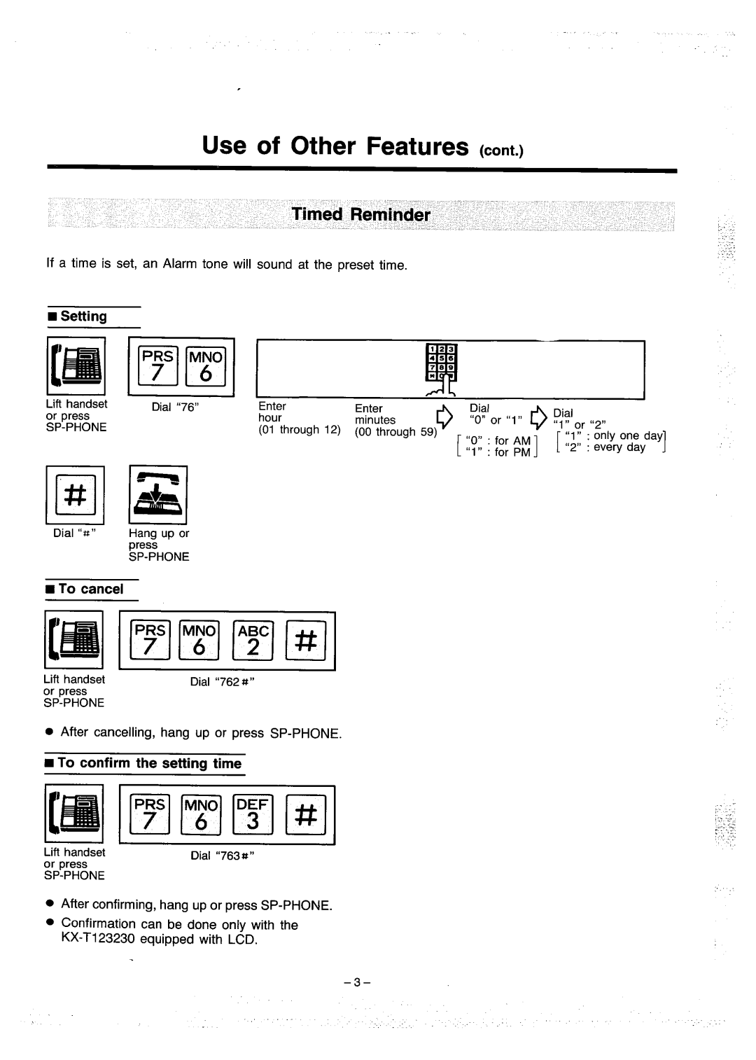 Panasonic KXT123220 manual 