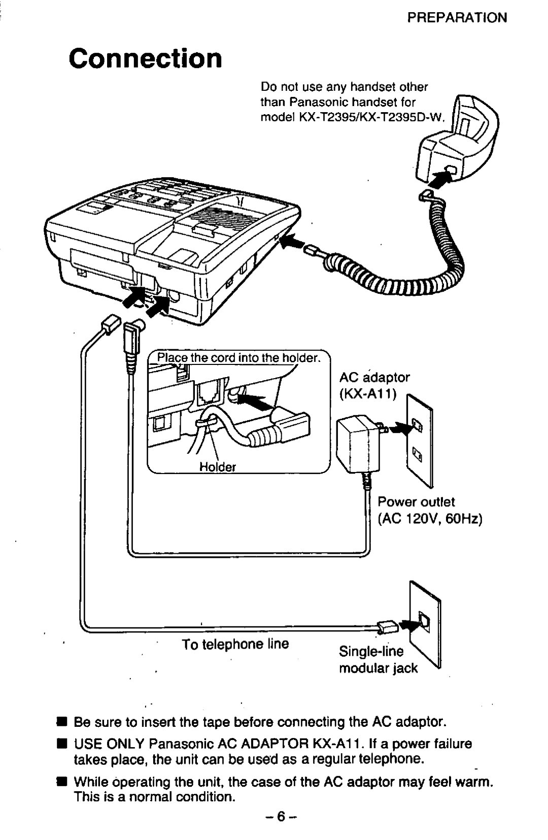 Panasonic KX-T2395D-W, KXT2395 manual 