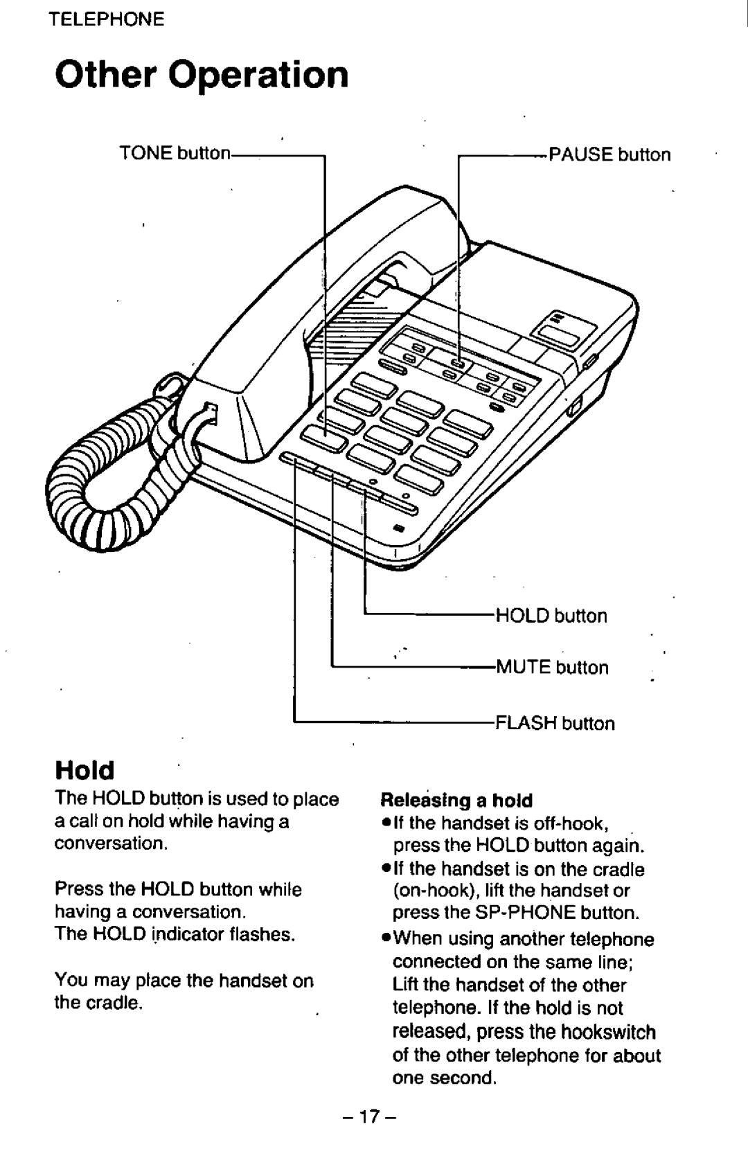 Panasonic KXT2395, KX-T2395D-W manual 