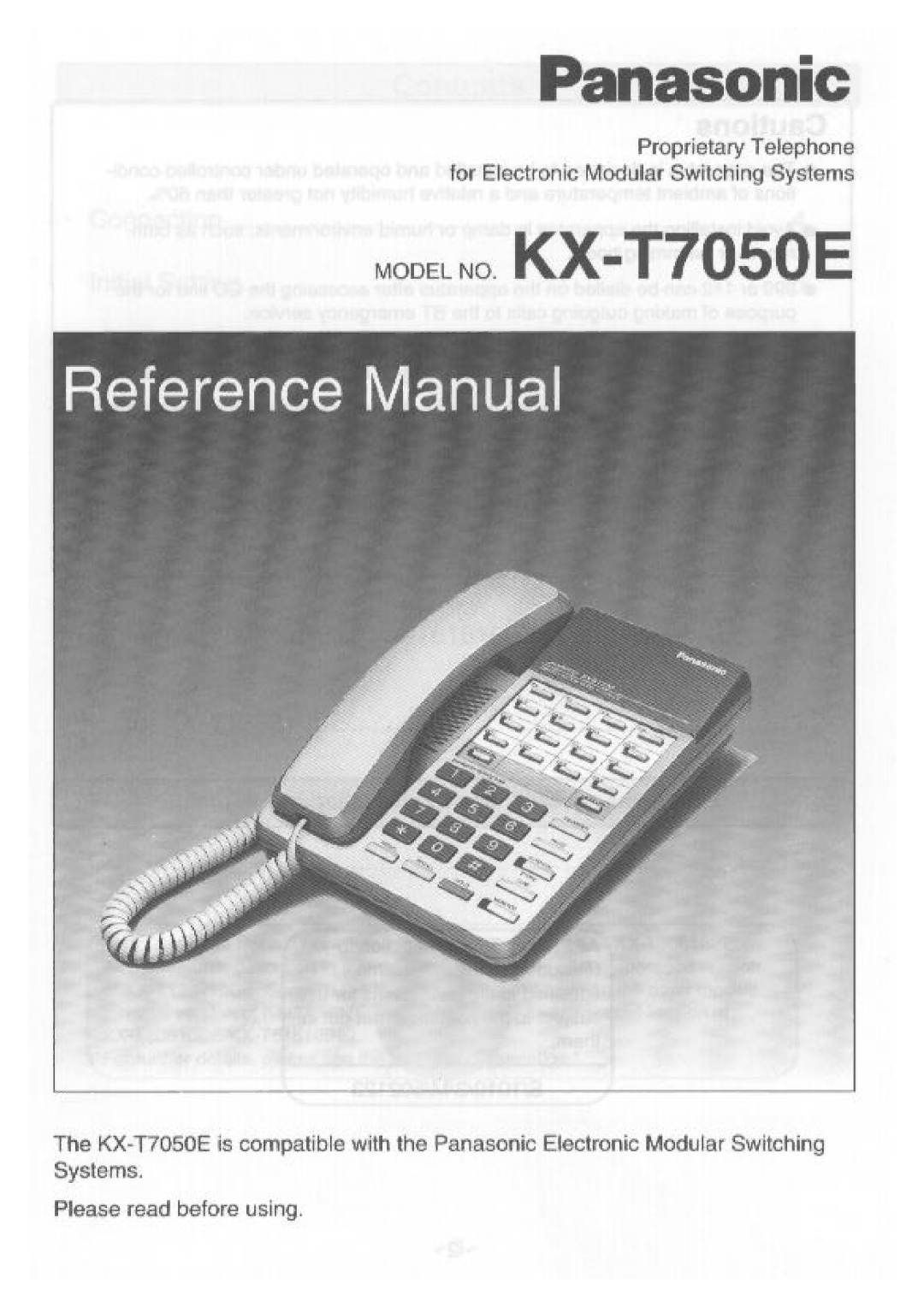 Panasonic KXT7050E manual 