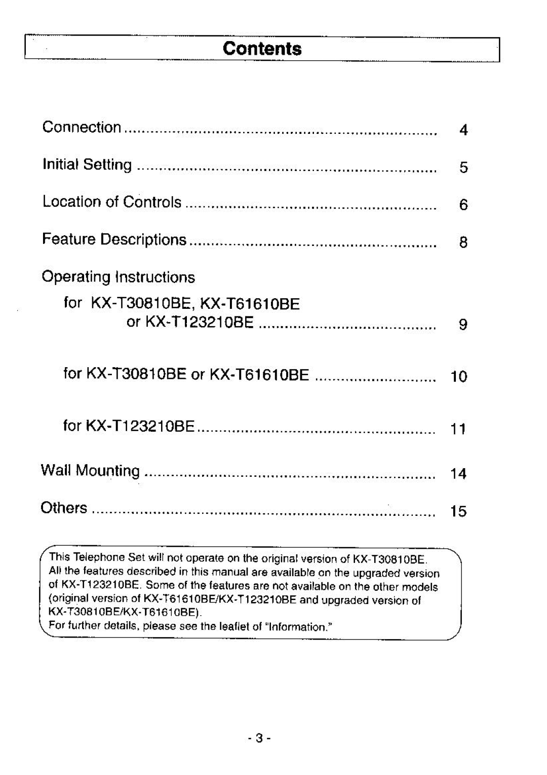 Panasonic KXT7050E manual 