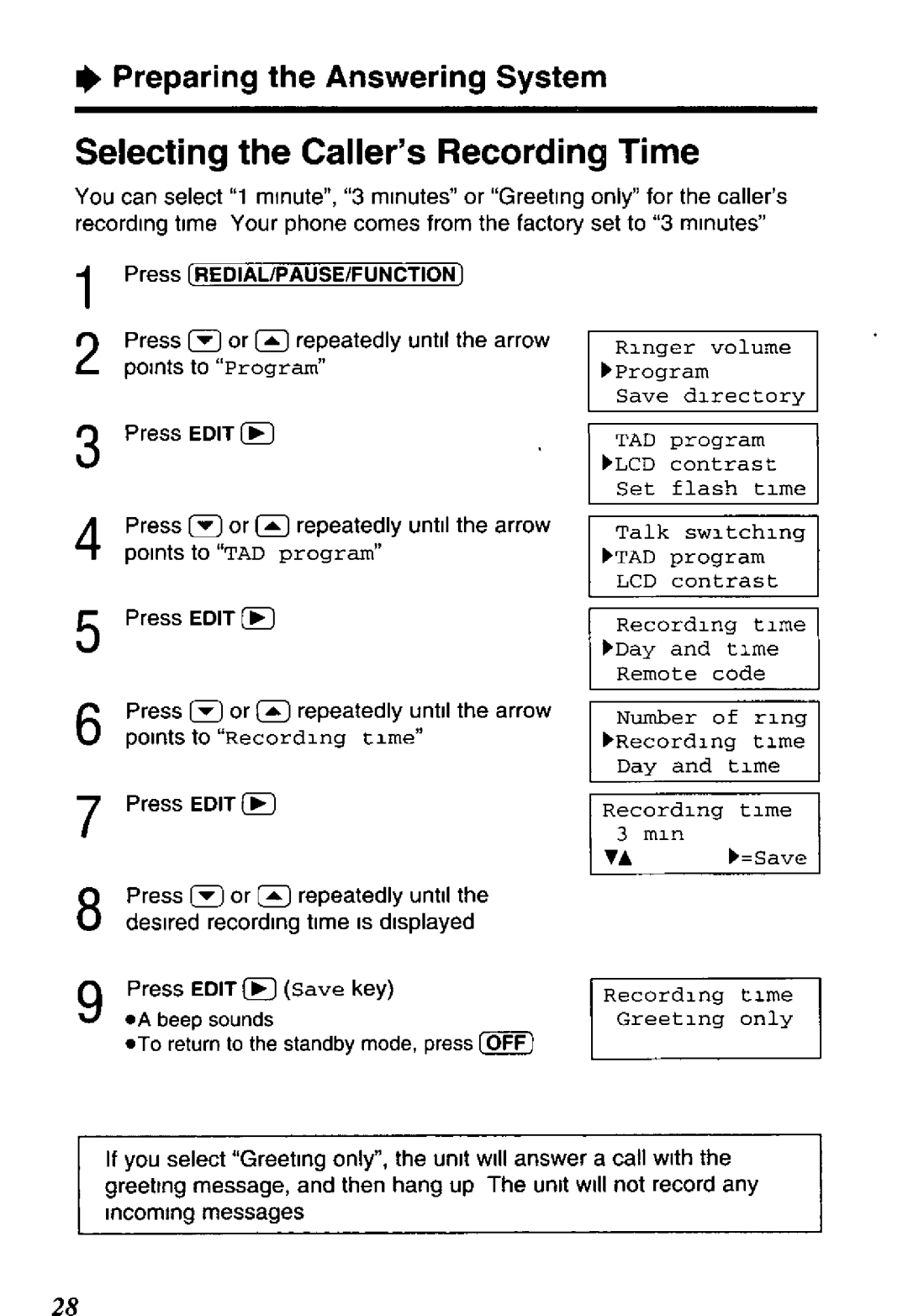 Panasonic KX-TC1743W, KXTC1743PW, KXTC1743G, KXTC1743F, KX-TC1743B manual 