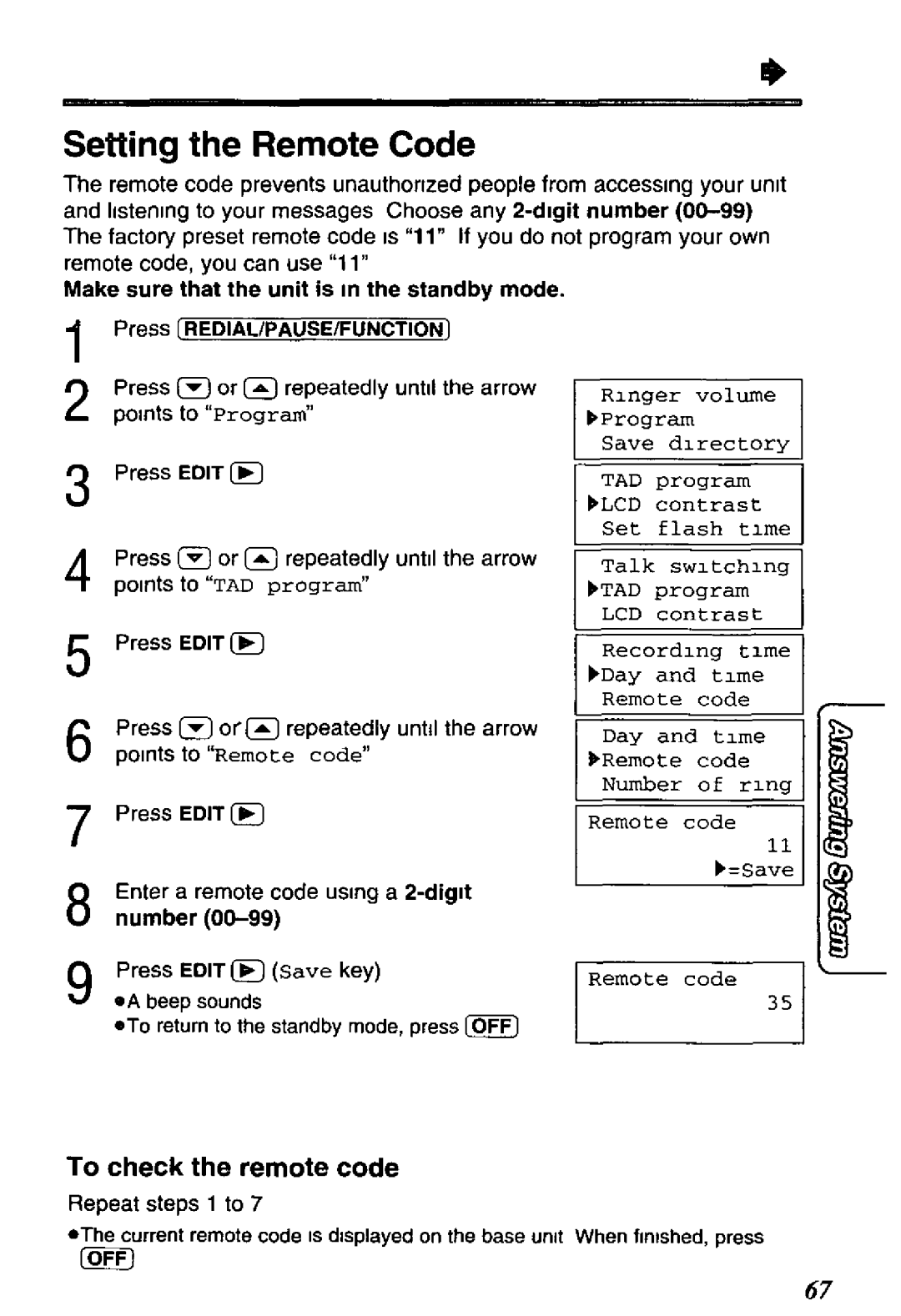 Panasonic KXTC1743F, KXTC1743PW, KXTC1743G, KX-TC1743W, KX-TC1743B manual 