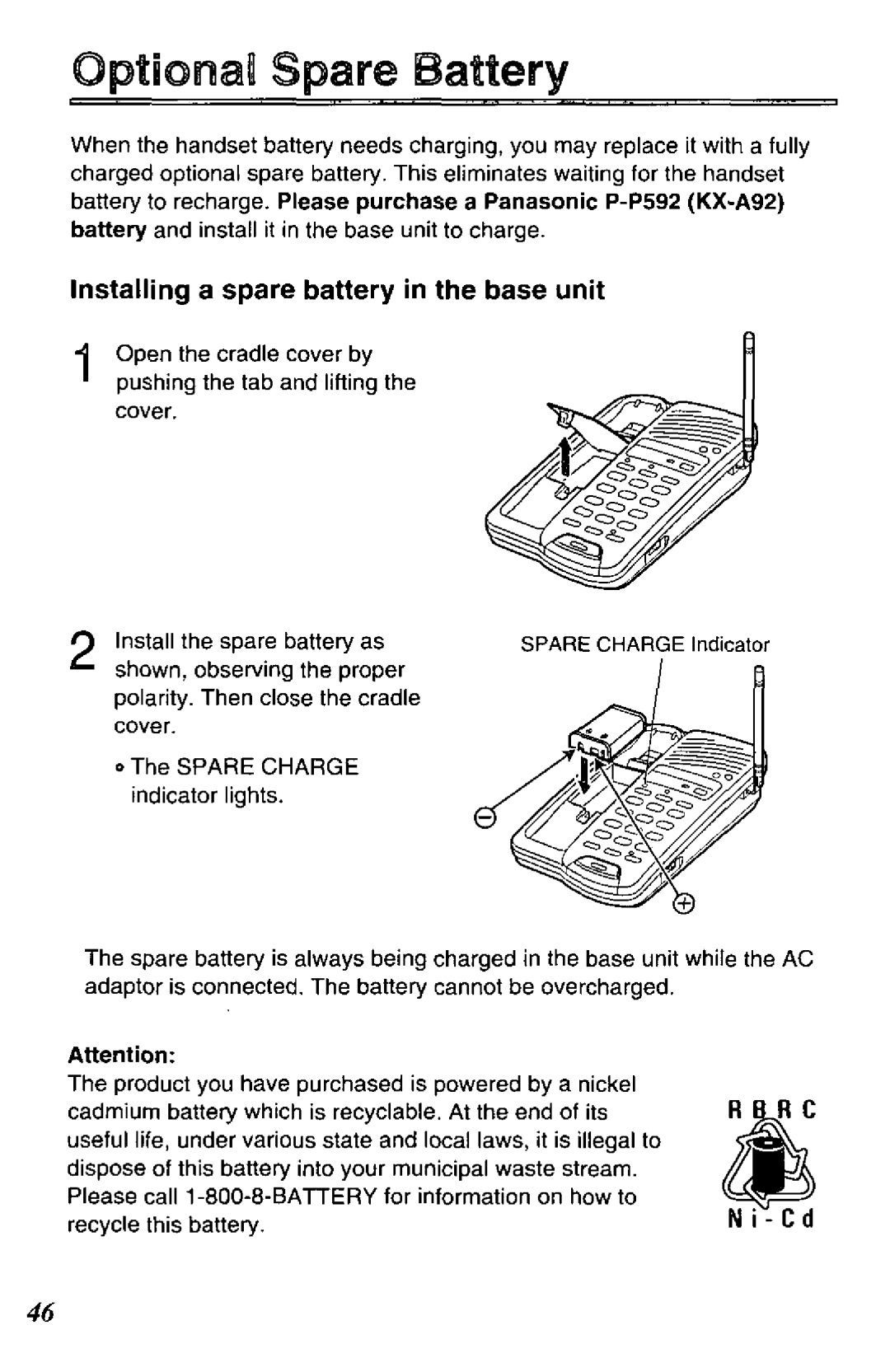 Panasonic KXTCC912B manual 