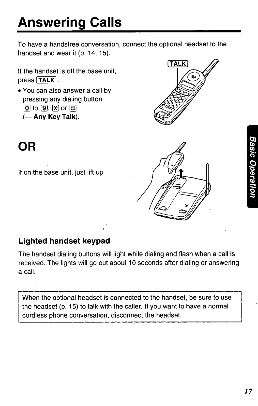 Panasonic KXTG205B, KXTG200B, KXTG200S manual 