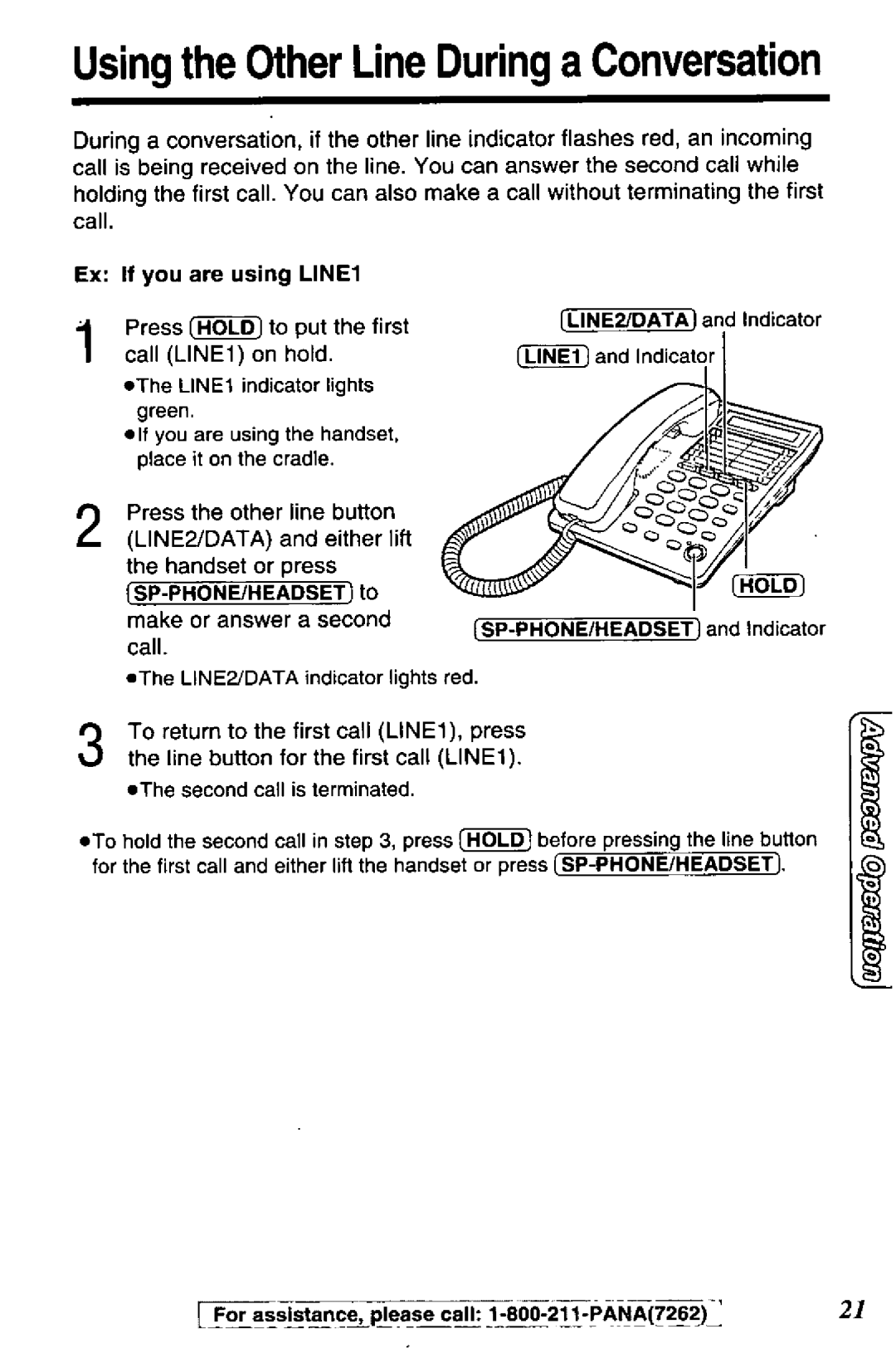 Panasonic KXTS208W manual 