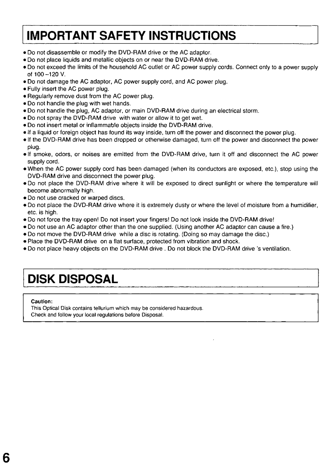 Panasonic LF-D102U manual 