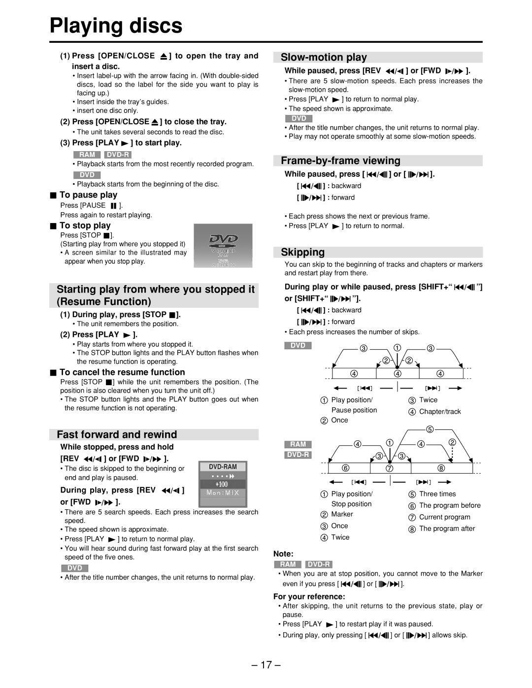 Panasonic LQ-MD800P manual Playing discs 