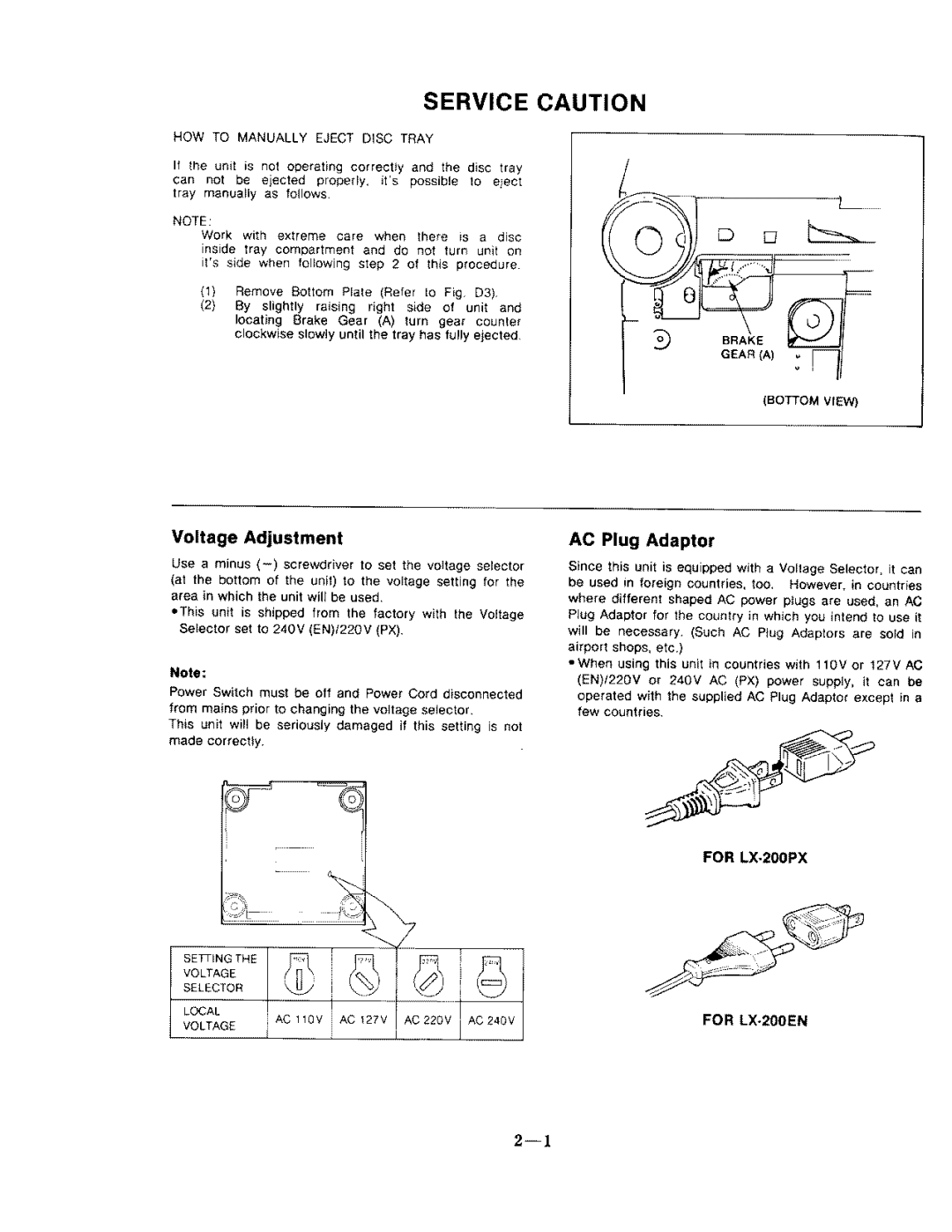 Panasonic LX-200PX manual 