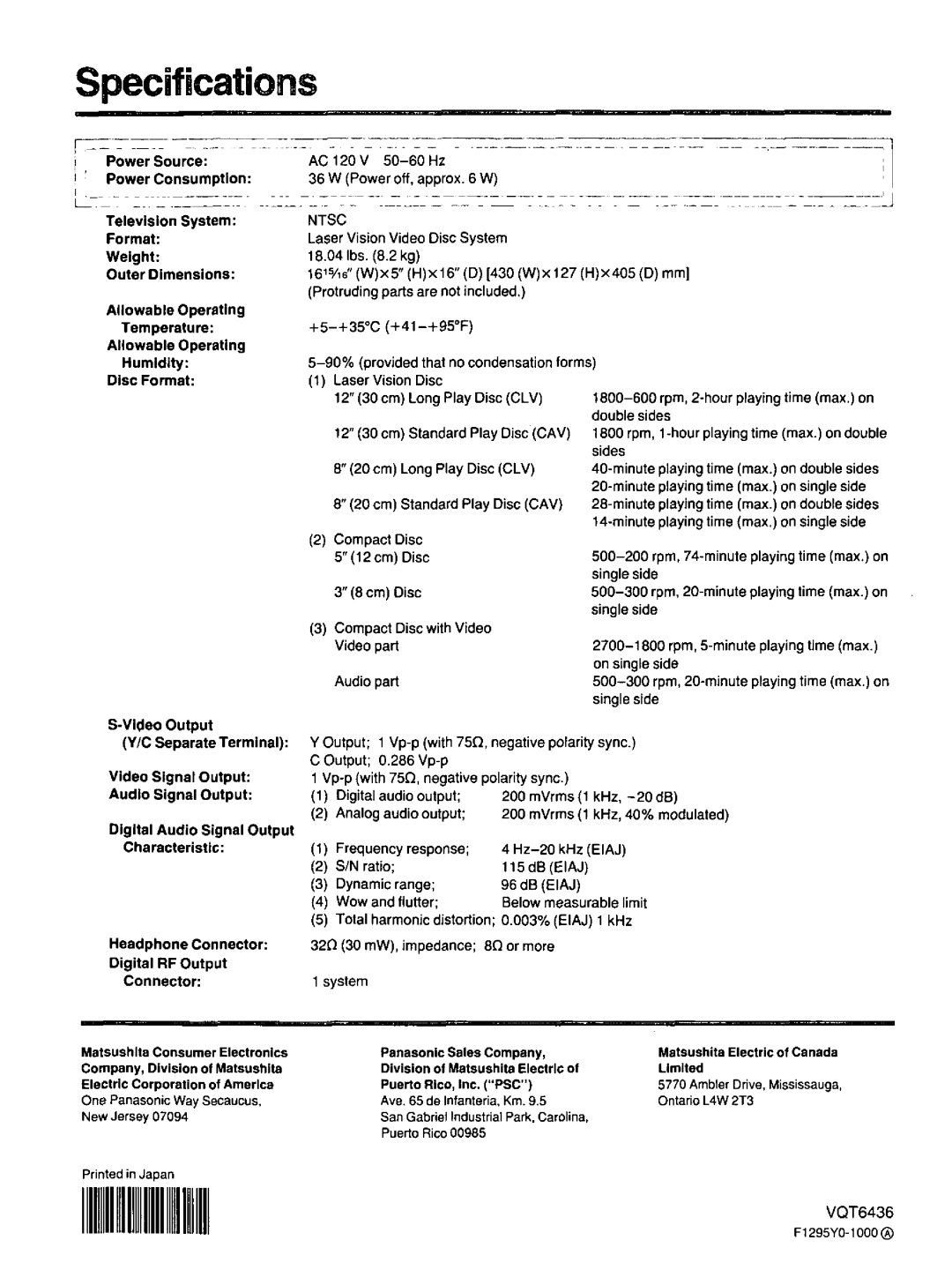 Panasonic lx-h680 manual 