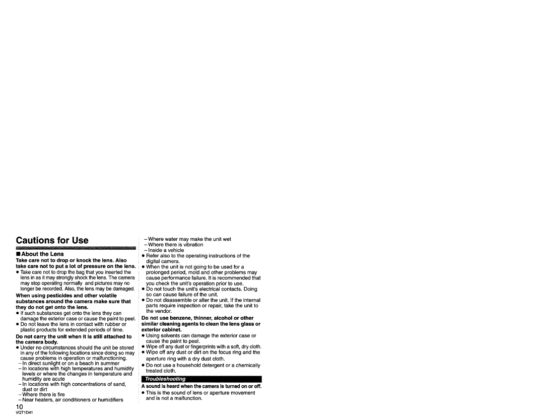 Panasonic LX025 manual 