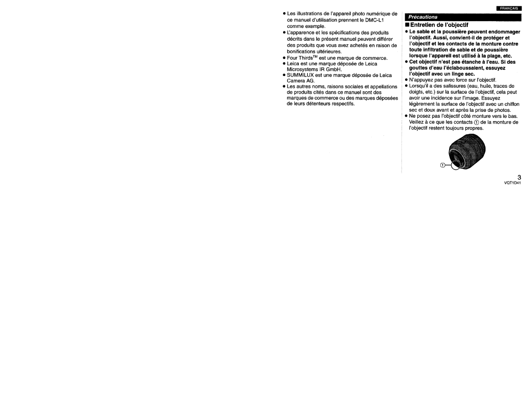 Panasonic LX025 manual 