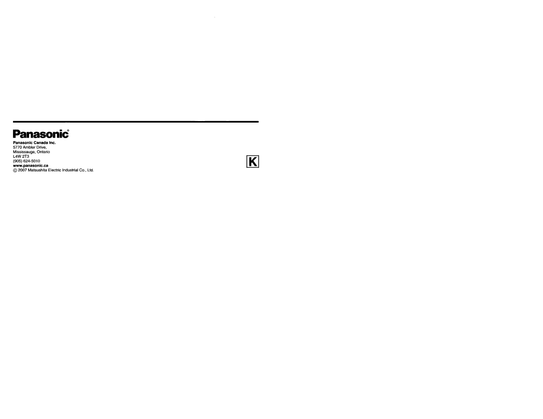 Panasonic LX025 manual 