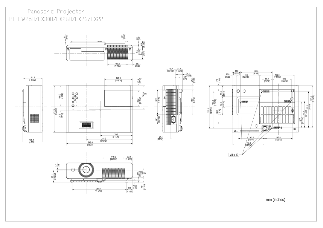 Panasonic LX22, LX26H, LX30H, PT-LW25H manual 