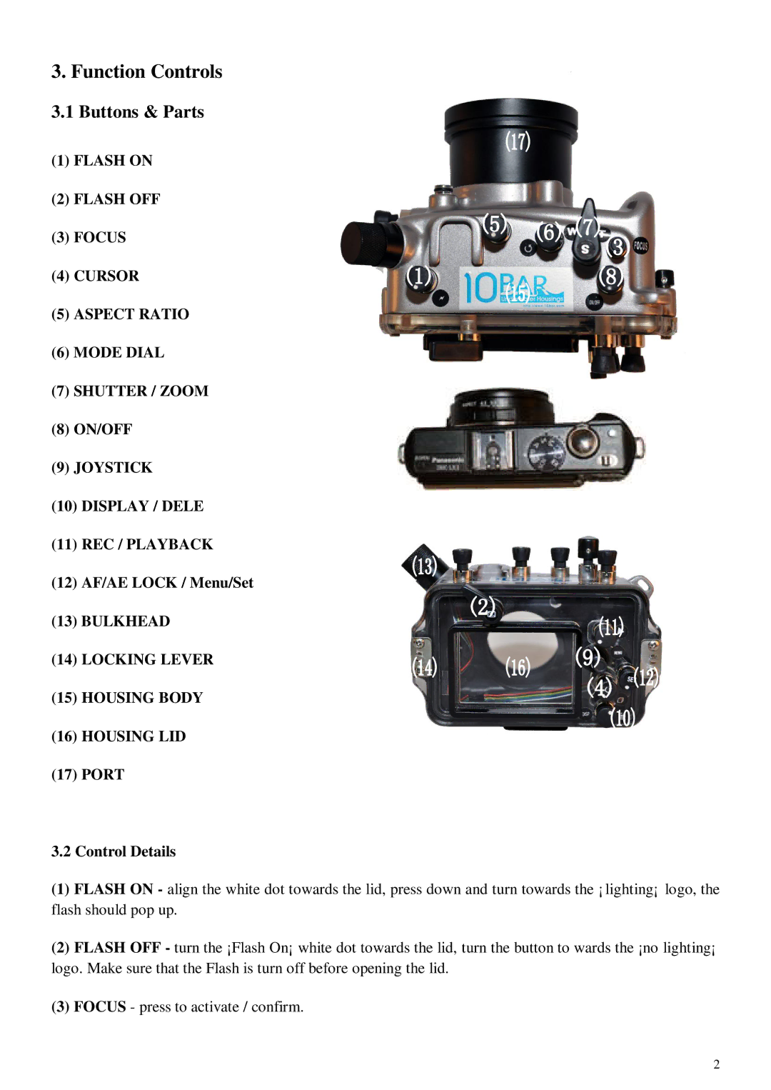 Panasonic LX3 user manual On/Off, 12 AF/AE Lock / Menu/Set, Port Control Details 