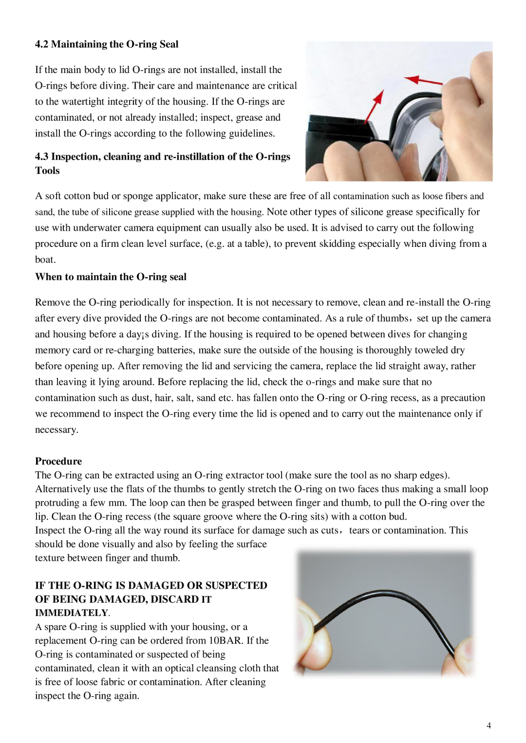 Panasonic LX3 user manual Maintaining the O-ring Seal, When to maintain the O-ring seal, Procedure 