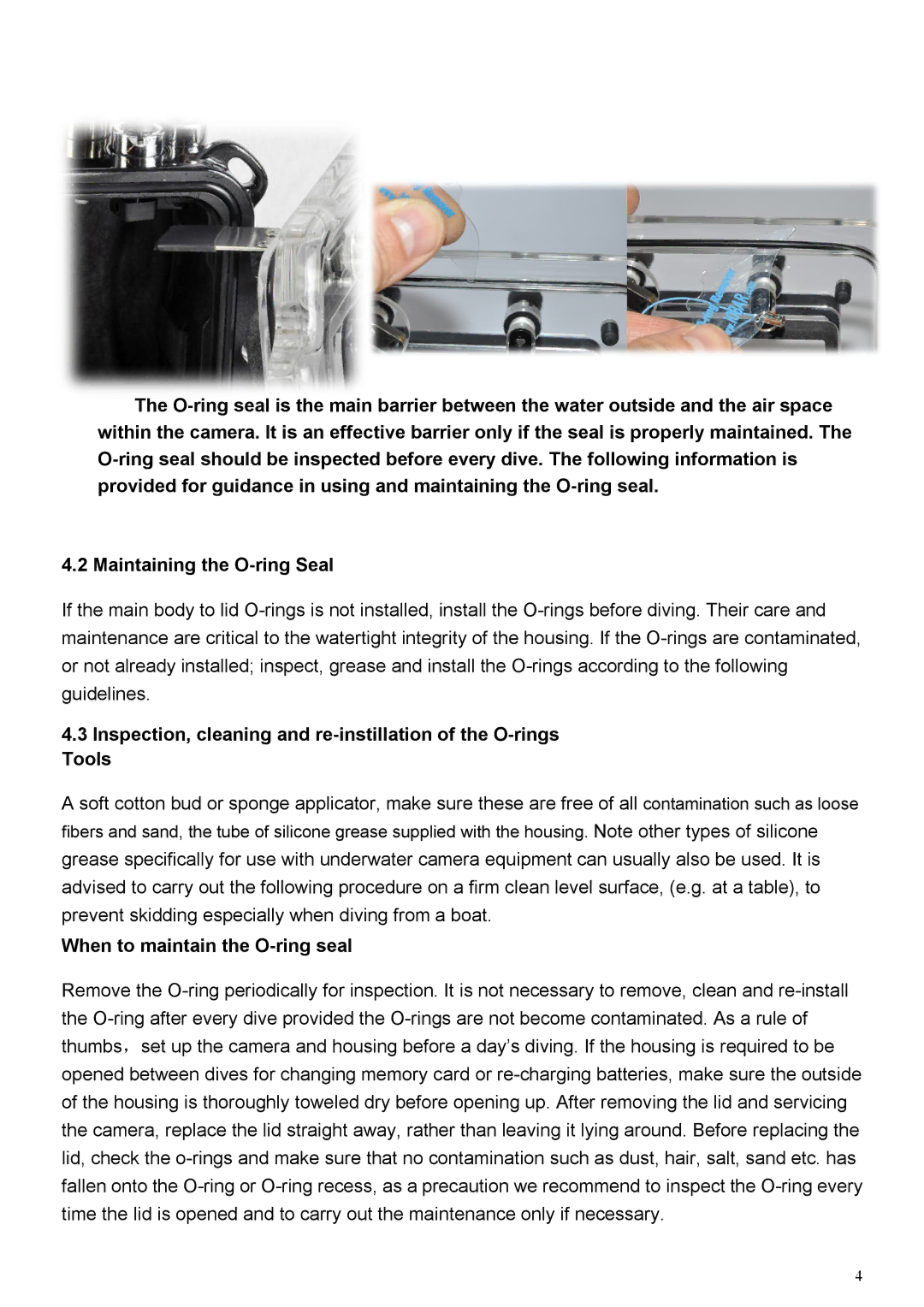 Panasonic LX5 user manual When to maintain the O-ring seal 