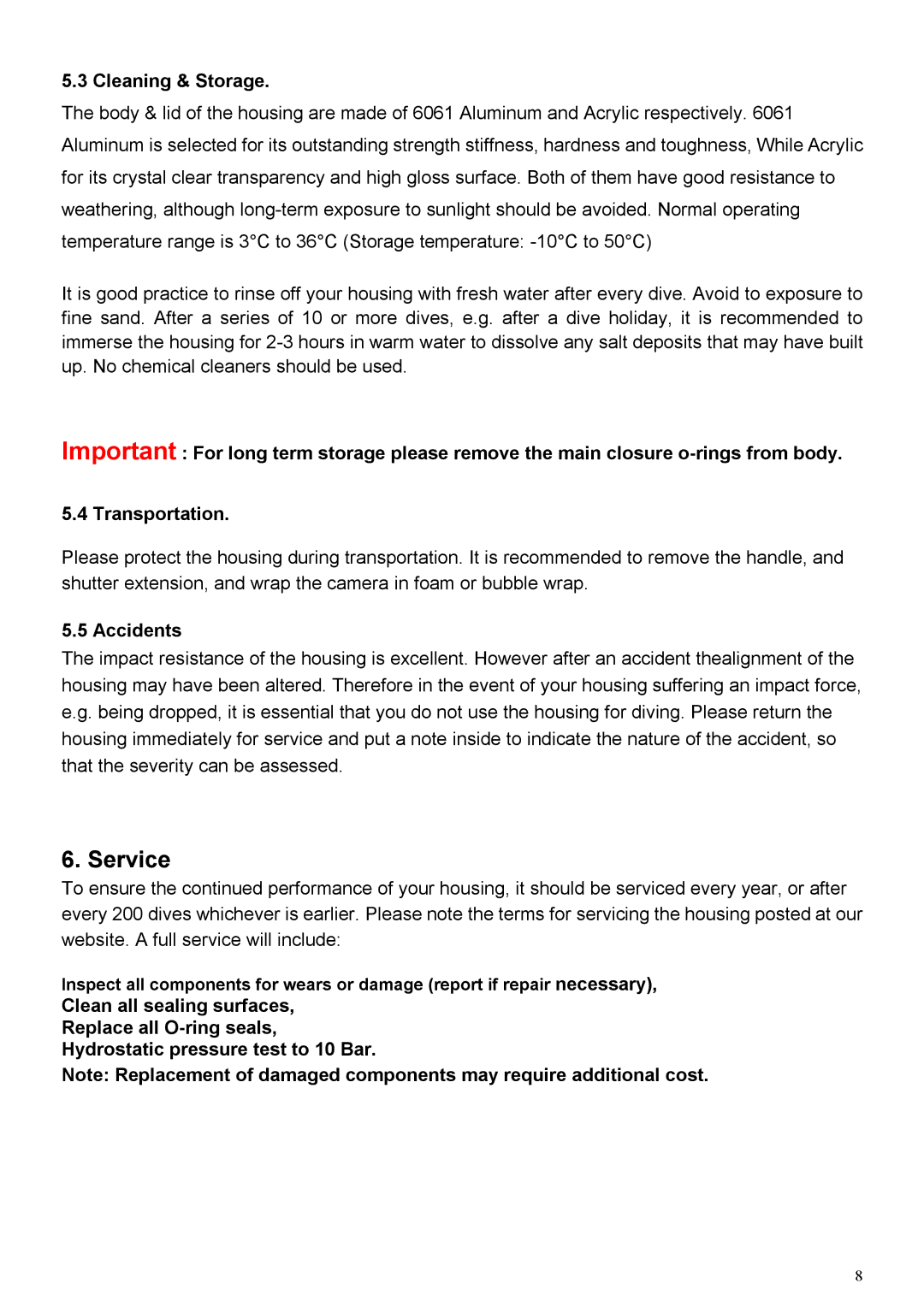 Panasonic LX5 user manual Cleaning & Storage, Accidents 