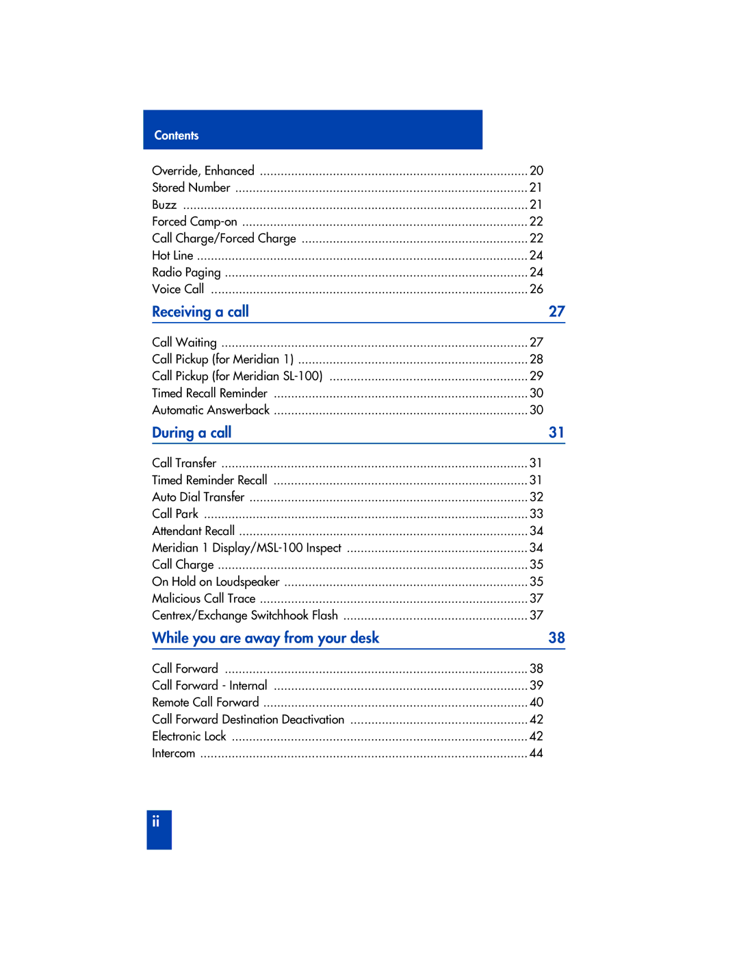 Panasonic M2616 manual Receiving a call 