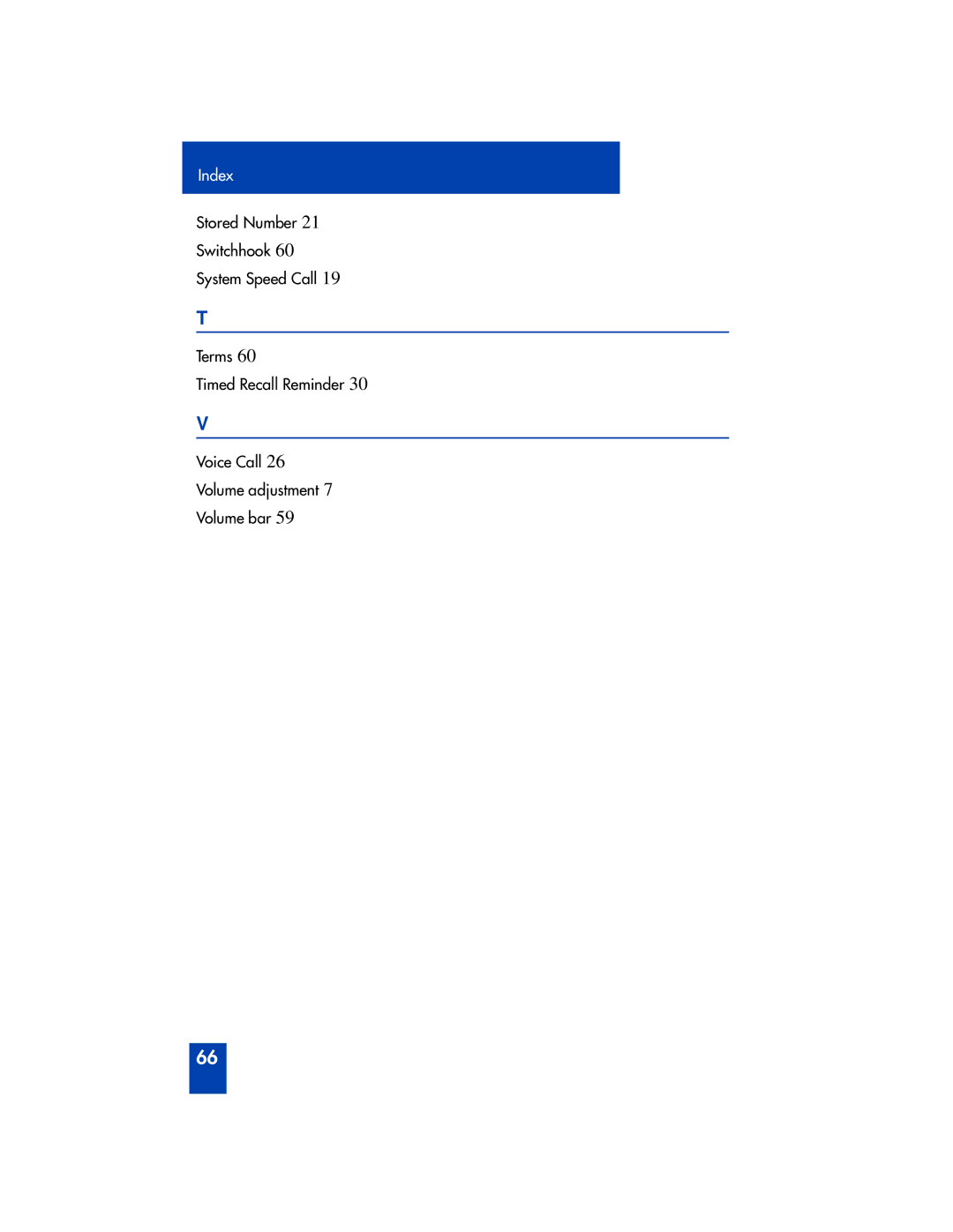 Panasonic M2616 manual Index 