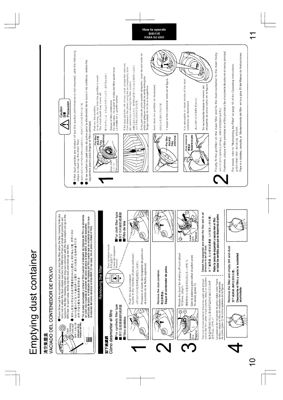 Panasonic MC-5030, MC-5010 manual 