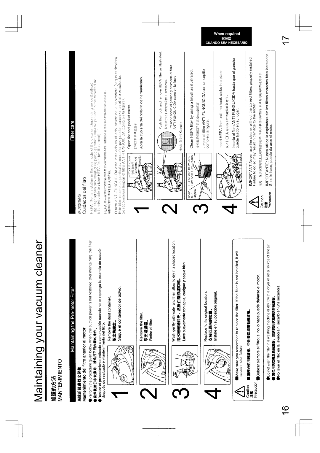 Panasonic MC-5010, MC-5030 manual 