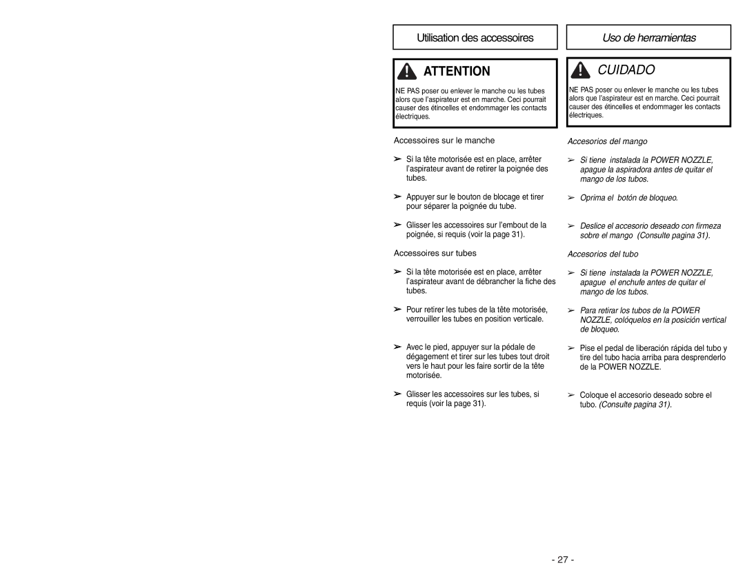 Panasonic MC-CG973 operating instructions Cuidado 