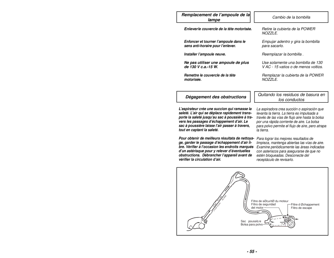 Panasonic MC-CG985 operating instructions Parts Identification, Power Nozzle 