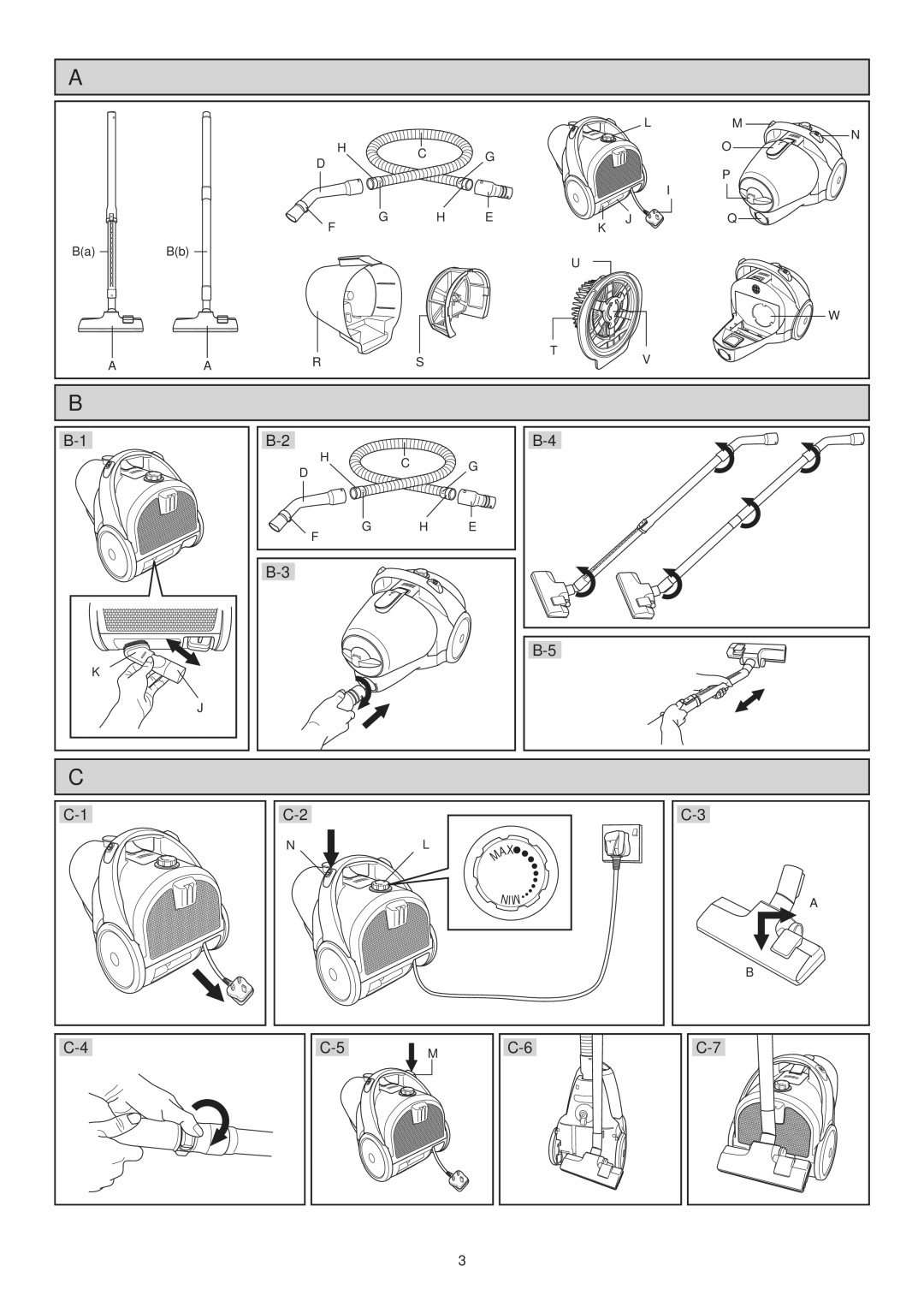 Panasonic MC-CL481K, MC-CL483K important safety instructions Nim 