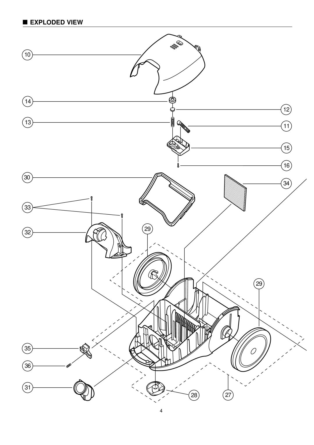 Panasonic MC-E761 specifications Exploded View 