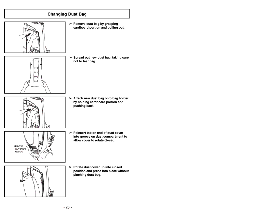 Panasonic MC-UG471 operating instructions Groove 