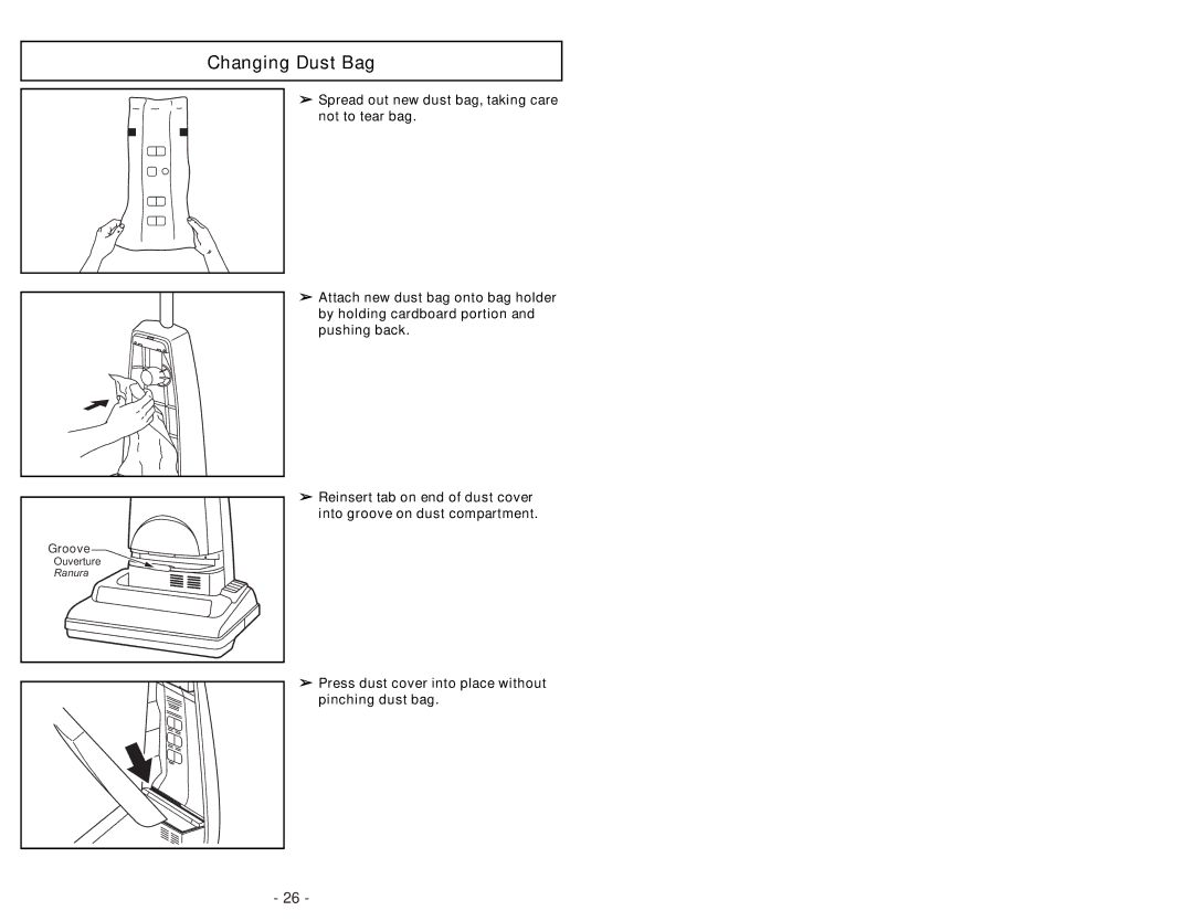 Panasonic MC-UG502 operating instructions Groove 